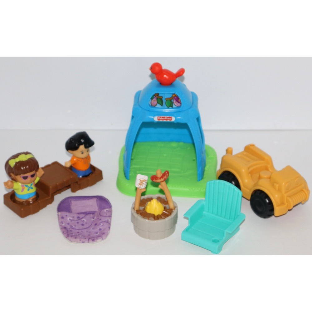 Fisher Price Little People Going Camping Playset Incomplete Tent Figures Vehicle